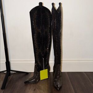 Gianni Bini Glitter Knee-High Boots